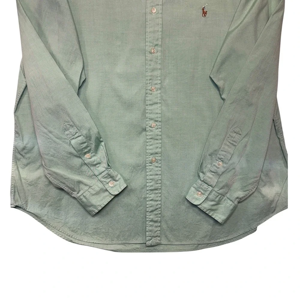 Ralph Lauren Classic Fit Oxford Shirt XXL Green Long Sleeve Button Down Pony